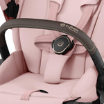 Коляска 3 в 1 Cybex Priam IV Rosegold complete и автокресло Cloud T i-Size Leaf Green Plus Peach Pink