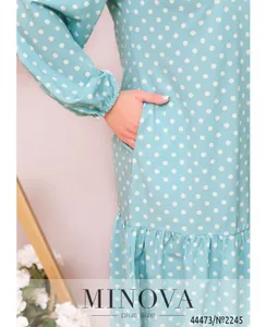 Платье 2245-голубой Minova