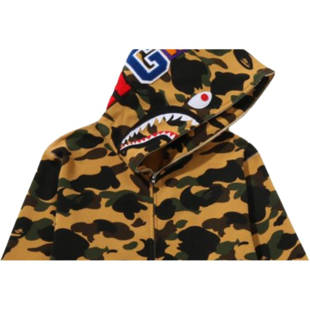 A Bathing Ape Bathing Ape Sweatshirts Cardigan Cotton Moderate No Fleece Lined Zip Closure 0zxswm007151q желтый