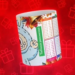 Лабубу с таблицей умножения