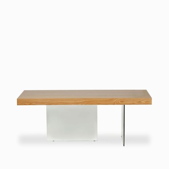 Обеденный стол Somerset 200x100 шпон дуба и стекло 