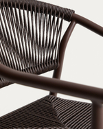 Уличный стул Livadia из коричневого алюминия и веревки