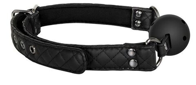 Черный кляп-шарик BALL GAG DIAMOND (Цвет: черный)