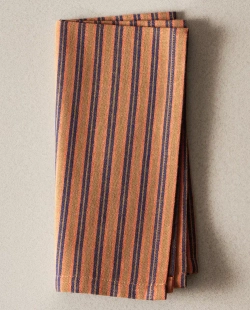 ZARA HOME САЛФЕТКА С ТКАНЫМ УЗОРОМ В ПОЛОСКУ (НАБОР ИЗ 2 ШТ.), СВЕТЛО-КОРИЧНЕВЫЙ