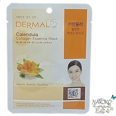 Косметическая маска с коллагеном и экстрактом календулы DERMAL 053 Живительная календула, 23 гр.