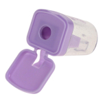 Точилка "Light" с контейнером, 1 отв, с крышкой, 4 пастельных цв. с блестками