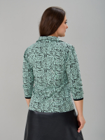 Блузка БЛ-015/шалфей-зебра