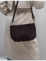 Сумка через плечо маленькая натуральная замша