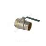 Кран шаровой латунь хром R250W Ду 40 Ру42 ВР рычаг зеленый Giacomini R250WX027