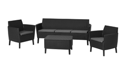 Комплект Салемо трипл сет (Salemo 3 seater set) графит