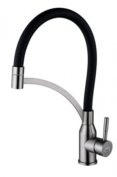 56043-PC Смес. из НЕРЖ. для кух. (ГРАФИТ с гиб. ЧЕР. изл.) HANSEN  (20/1шт)