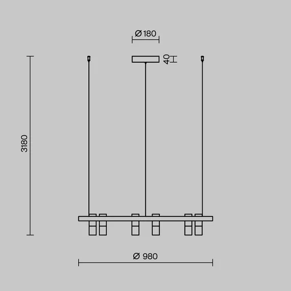 Подвесной светильник Спутник / Satellite 3000-4000К 40Вт Maytoni mod102pl-l42wk