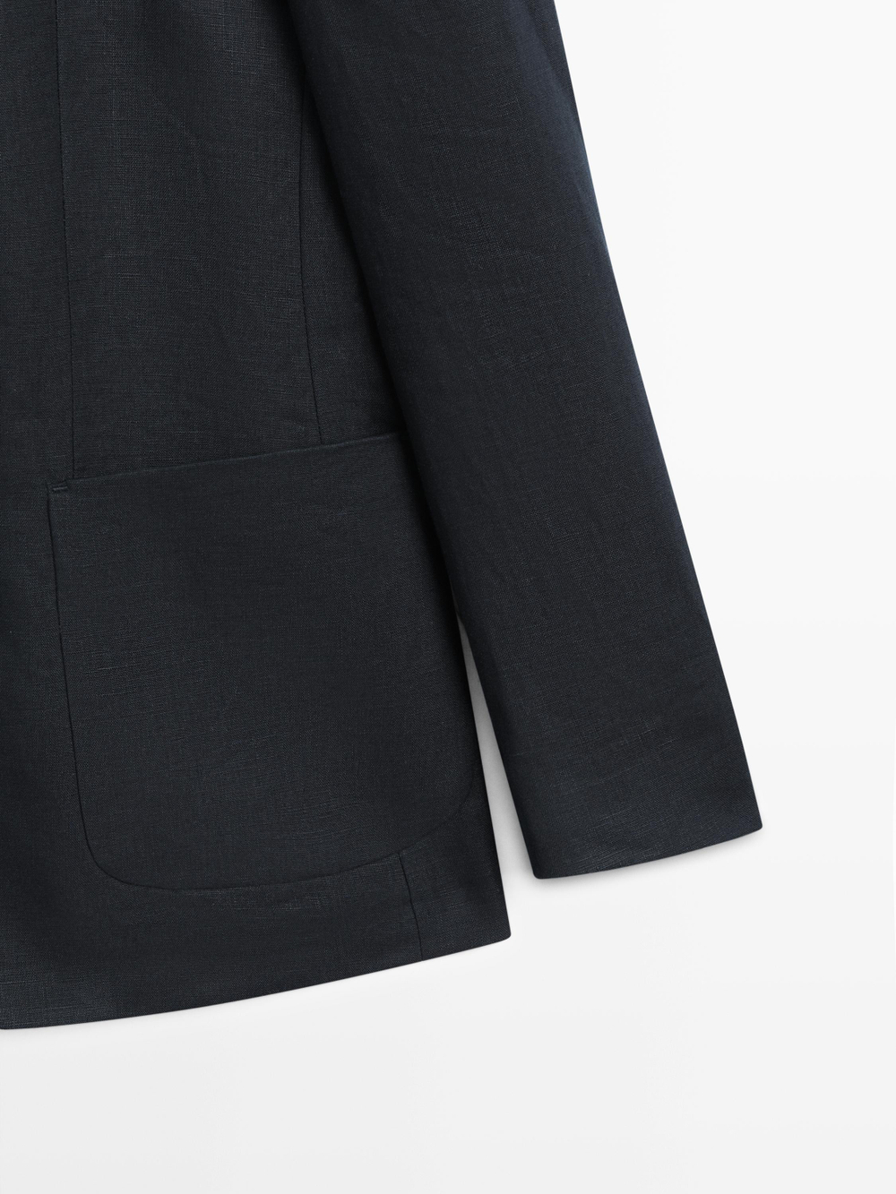 Massimo Dutti Блейзер из льна, темно-синий