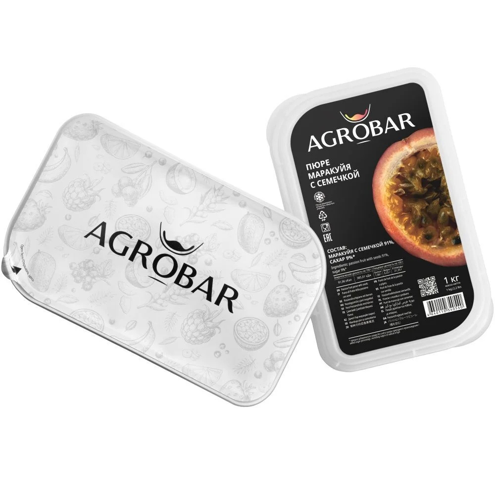 Фруктовое пюре Маракуйя с семечкой, Agrobar, Россия