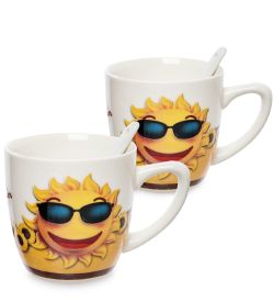 MUG-207/2 Н-р из 2-х кружек в подарочной коробке «Задорное солнышко»