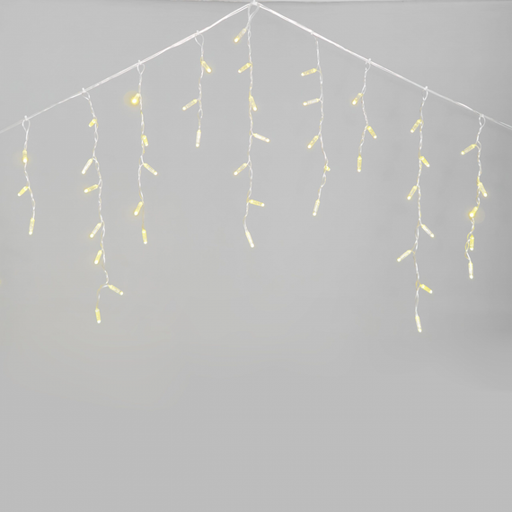 Светодиодная бахрома 3,1*0,5 м., 120 LED, шампань, статика, прозрачный провод ПВХ, LTC (PIL120CAP-10-2CH)