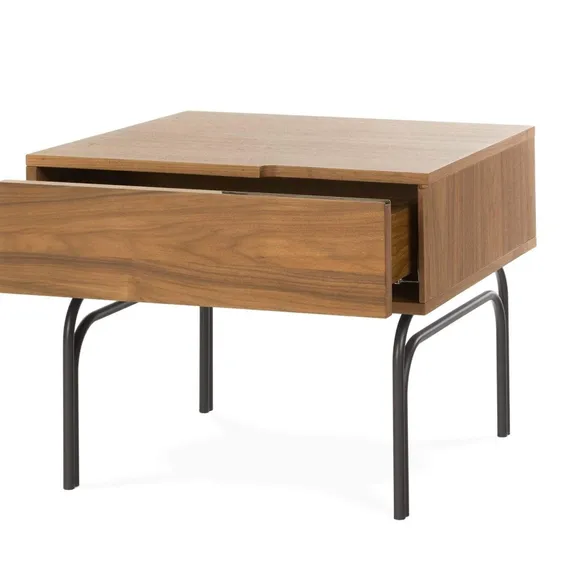 Прикроватная тумба Tara 60х60 см, шпон ореха