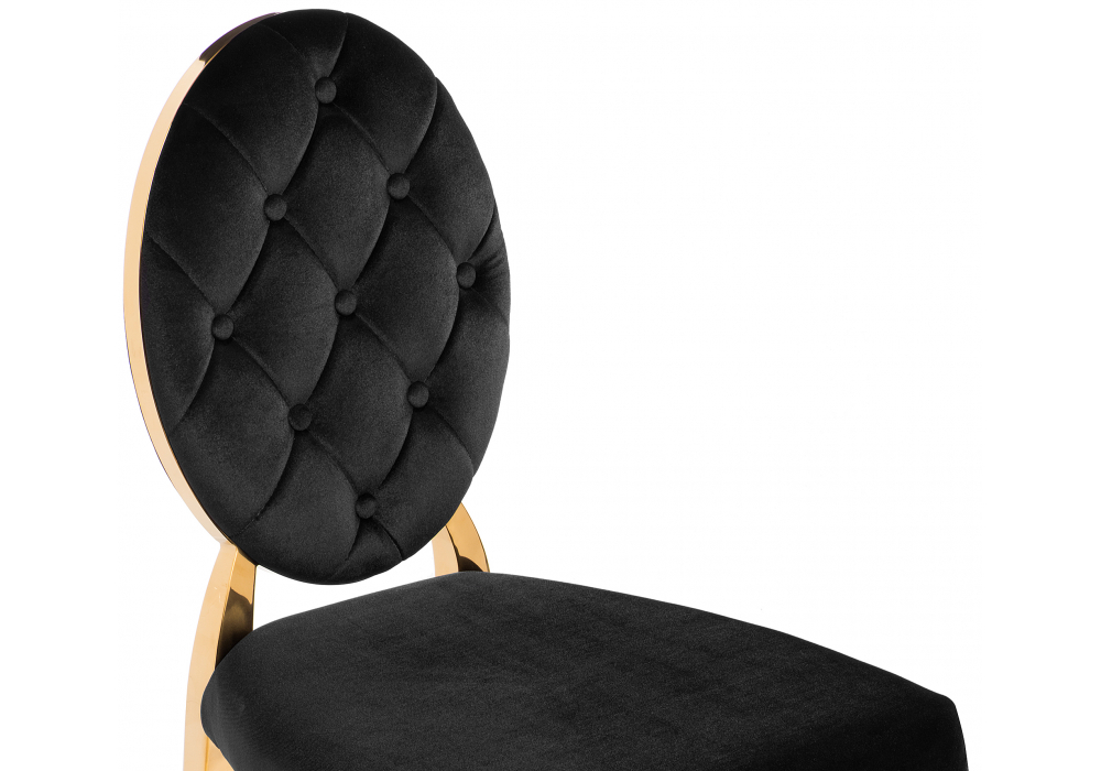 Стул на металлокаркасе Woodville Odda черный, золотой