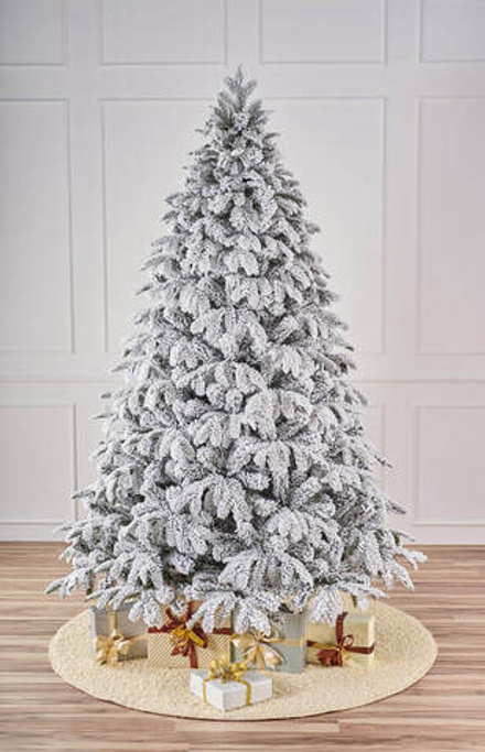 Ель искусственная заснеженная Альпийская 1,8 м ПРЕМИУМ подставка металл Литые ветки+Пленка ПВХ МаксК