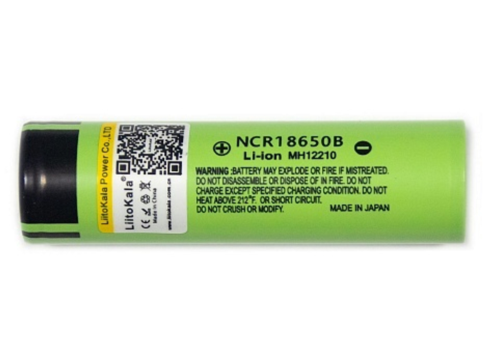 Аккумулятор 18650 Li-Ion LiitoKala NCR18650B 3400 mAh без защиты