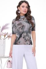 Водолазка темно-серая с принтом DStrend (Акция)