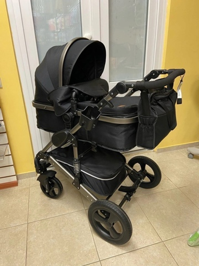 Детская коляска Luxmom 555 2в1 (черный)