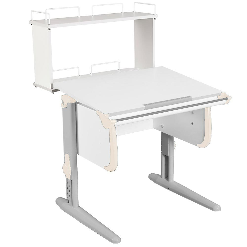 Растущая парта Дэми СУТ 24 с задней двухъярусной полкой СУТ.14.250 (750×880 мм)