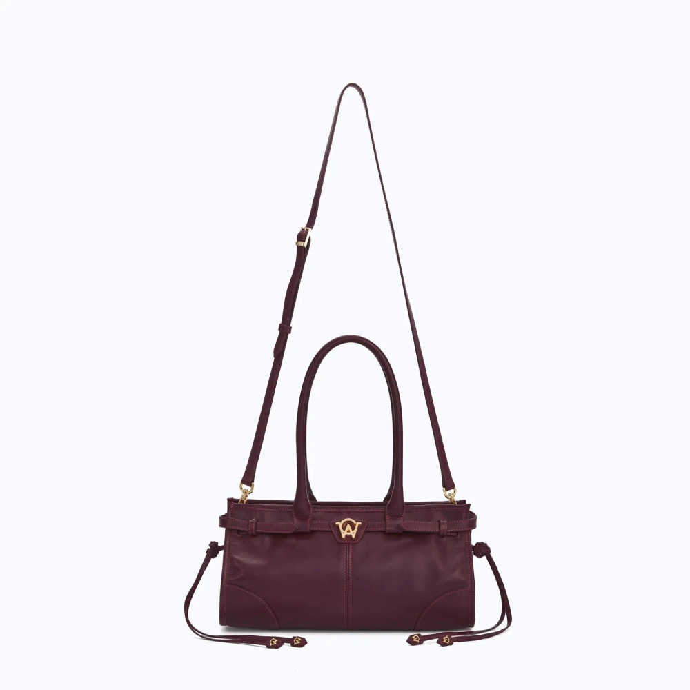 MANC КОЖАНАЯ СУМКА "BABY JANE", БОРДОВЫЙ