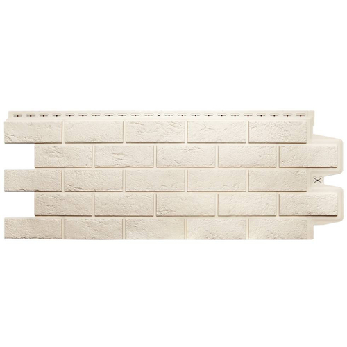 Панель фасадная Grand Line Design Состаренный кирпич молочный 1109х418 мм