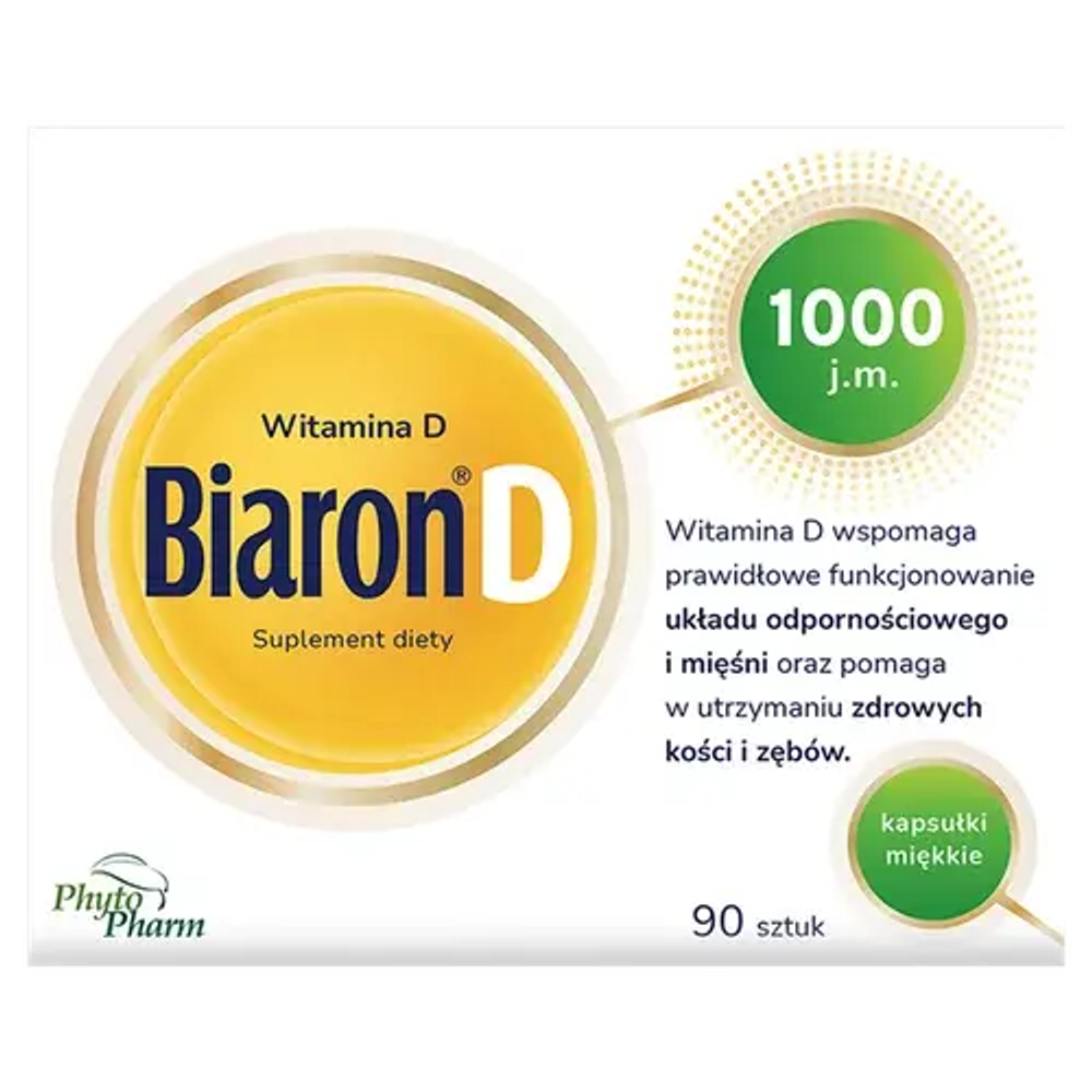 Биарон D 1000 - 90 мягких капсул