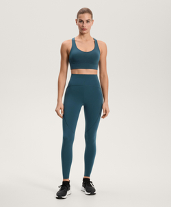 OYSHO Компрессионные легинсы Compressive Basic до щиколотки, длина 65 см, морской темно-синий