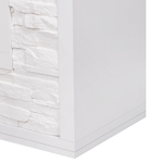 Портал Firelight Loft 30 камень белый, белая эмаль