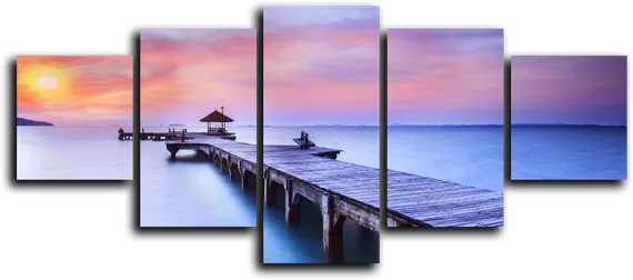 Модульная картина "Морская пристань"