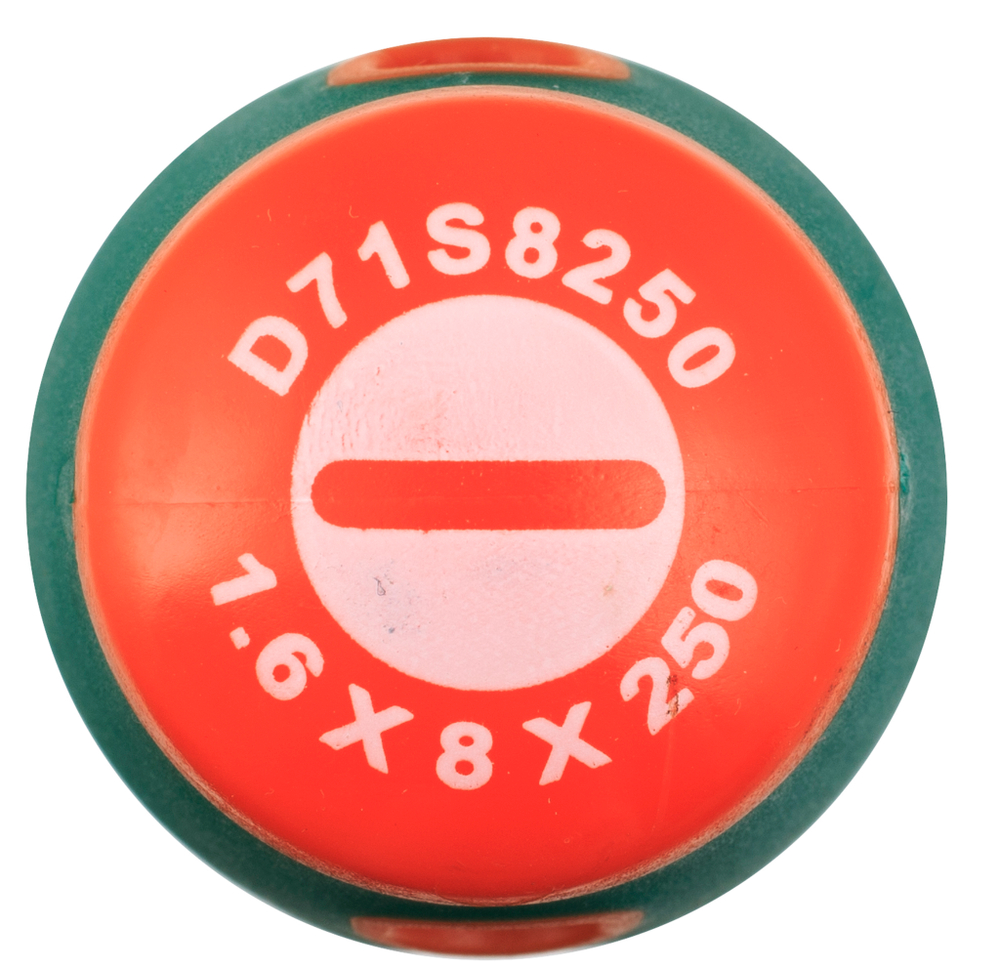 D71S8250 Отвертка стержневая шлицевая ANTI-SLIP GRIP, SL8.0х250 мм