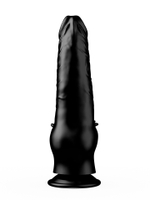 Фаллоимитатор LOVETOY с клиторальными шипами, чёрный, 17,8 см