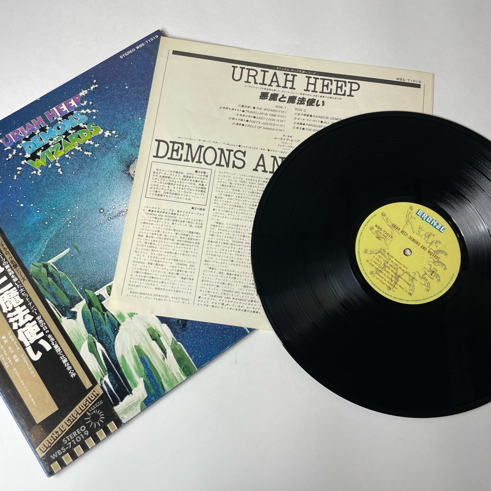Винтажная виниловая пластинка LP Uriah Heep Demons And Wizards (Japan 1978) (Obi) Circle Of Hands