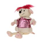 Мышка Аллочка в дубленке, 21 см.