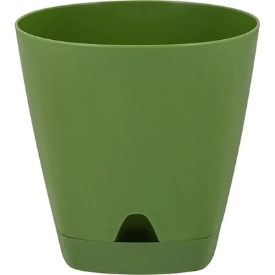 Горшок для цветов AMSTERDAM D 200 mml с прикорневым поливом оливковый