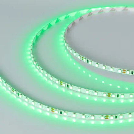 Светодиодная лента RT-A120-5mm 24V Green (9.6 W/m, IP20, 2835, 5m) (Arlight, узкая) 015663(2)