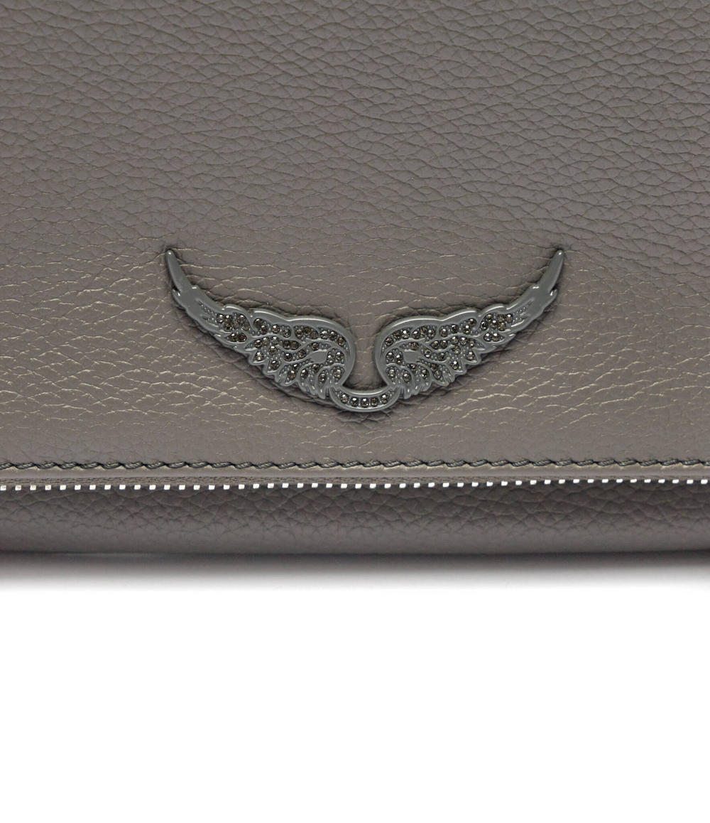 Кожаная сумка через плечо ROCK Zadig&Voltaire - серый(LWBA00001)