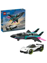 Конструктор City 60489 Реактивный самолет против автомобиля