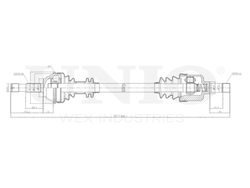 Привод в сборе передний левый UNIO CVJ-10087