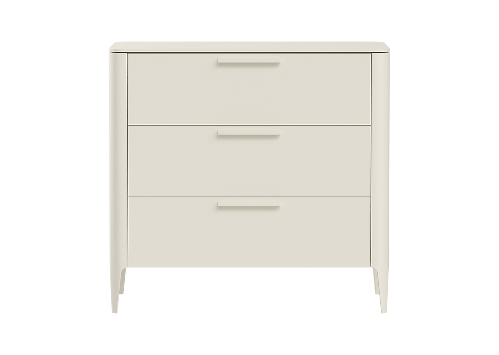 Комод Type 3 ящика ширина 90 см (молочный)