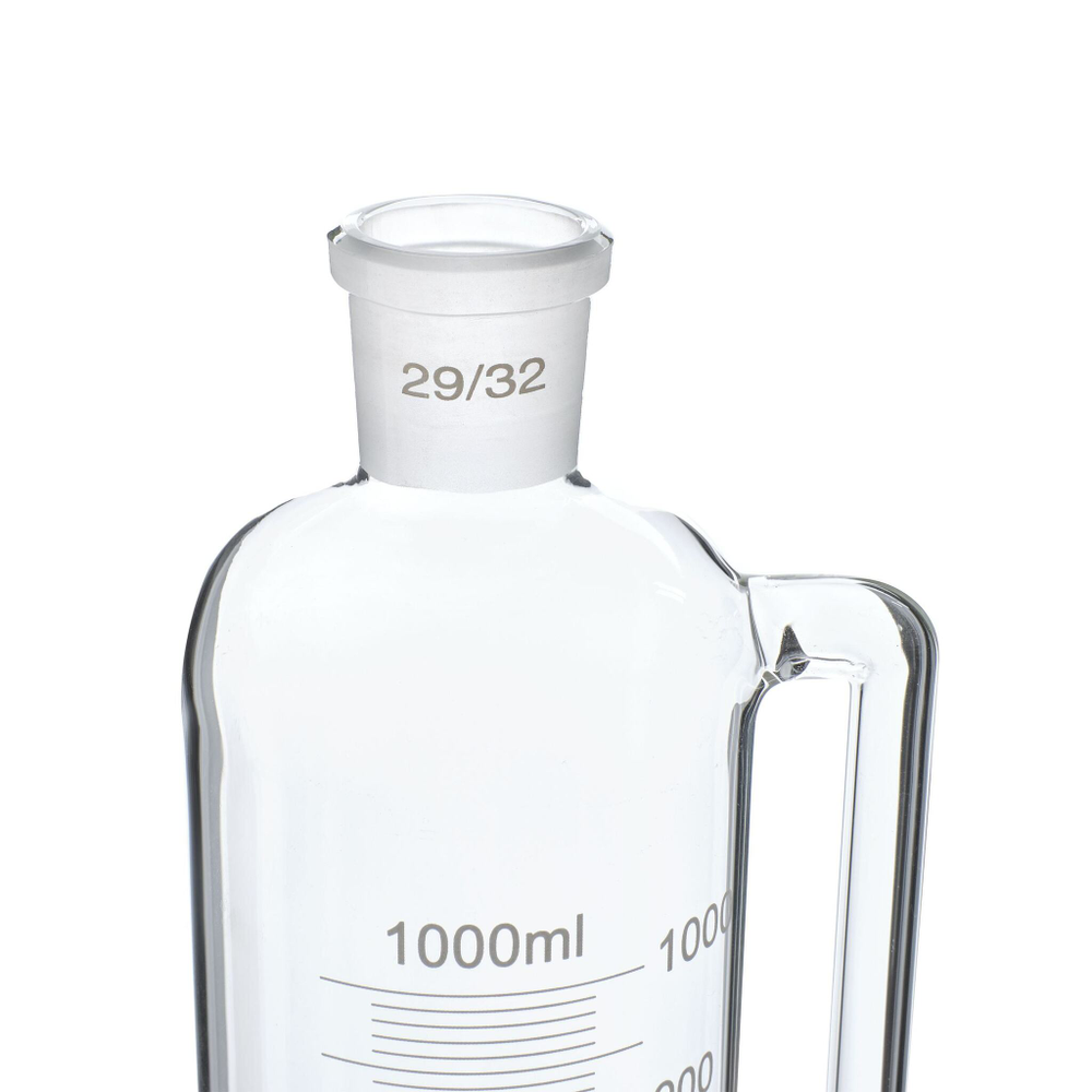 Воронка капельная цилиндрическая, 1000 мл, с компенсатором, шлиф 29/32-29/32, с PTFE краном