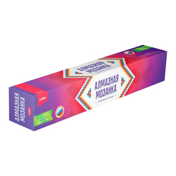 Almazlı Mozaika Lori 30*40 Сm (частичное заполнение) "Фиолетовые цветочки"