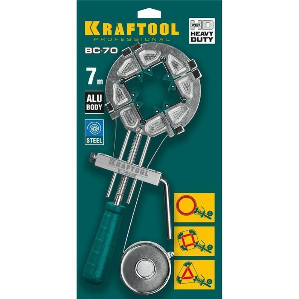 Ременная струбцина, KRAFTOOL ВС-70 7 м, (32207-2)