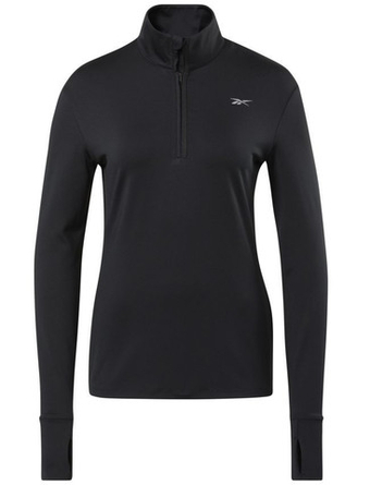 Женская Кофта теннисная Reebok Workout Running 1/4 Zip W - черный