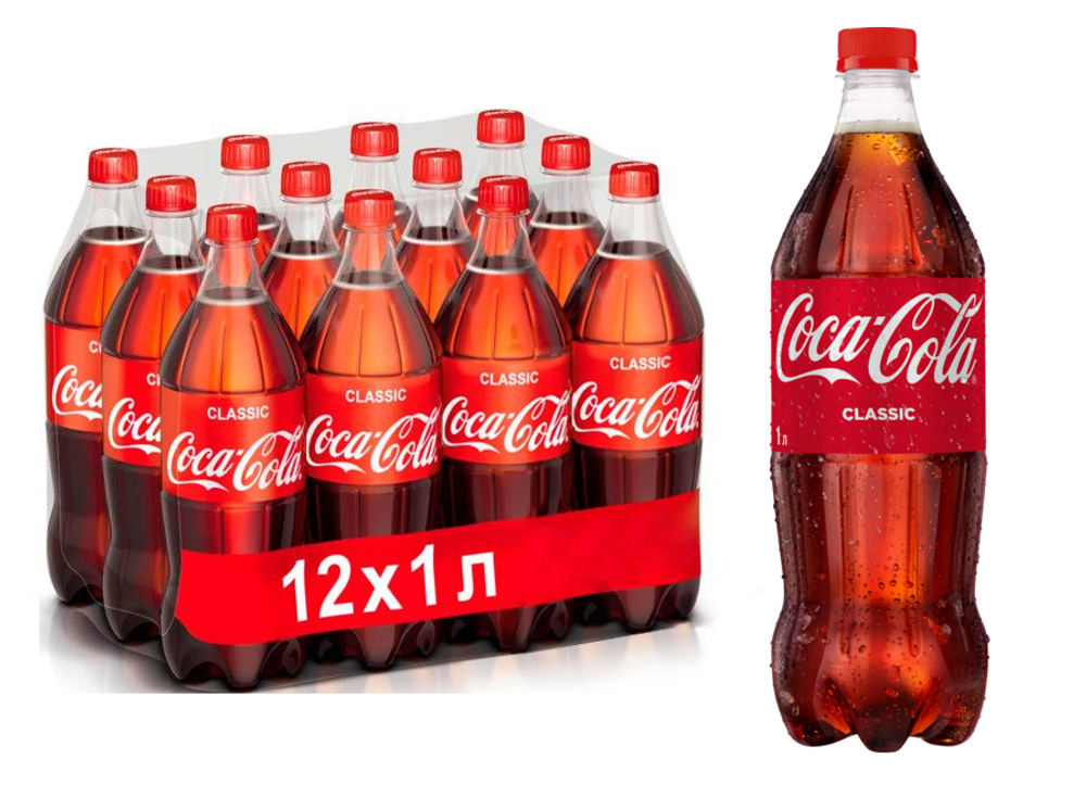 Coca-Cola, PET 1 л. В упаковке (12 шт)