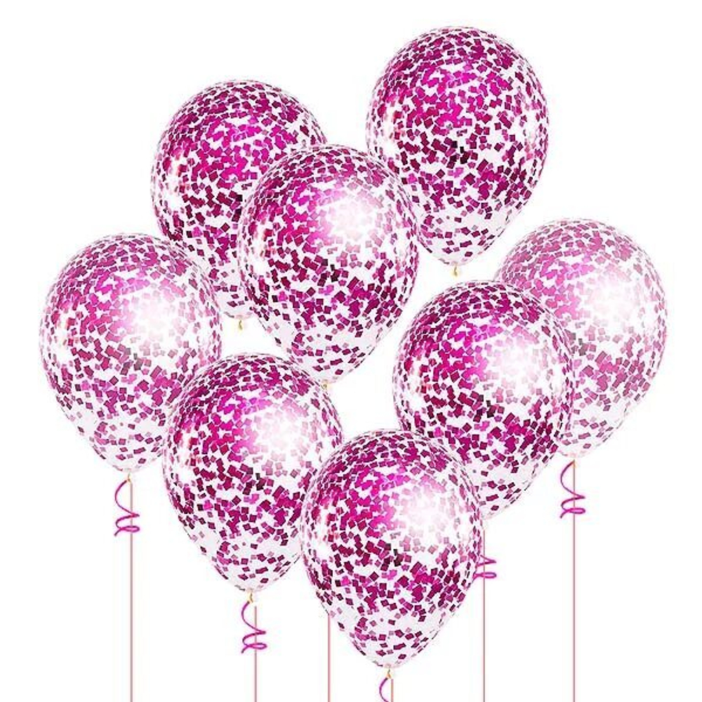 Шар С Конфетти розовый