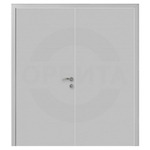 Дверь двупольная влагостойкая пластиковая KAPELLI classic Гладкая Моноколор серый 7035 + коробка